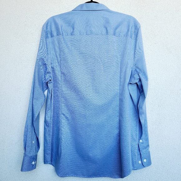 Perry Ellis Button-Up Long Sleeve Shirt / Men's Large / Blue - Picture 3 of 4